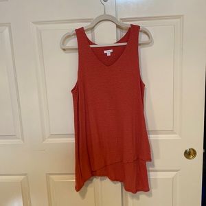 Linen and Rayon J Jill multilayer tank
